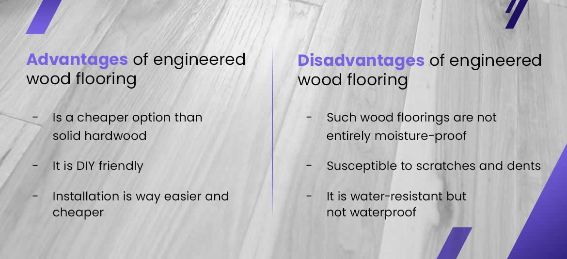 pros cons engineered hardwood flooring